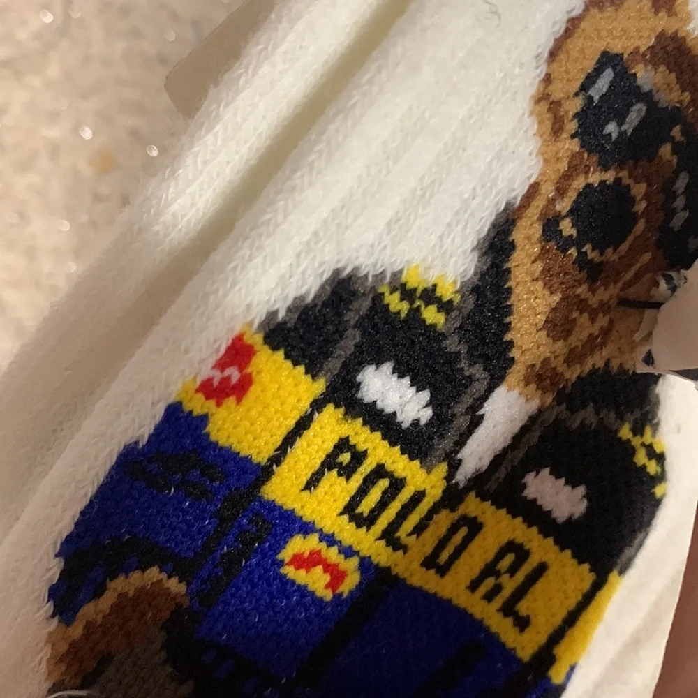 Polo Ralph Lauren racer bear socks new with tags